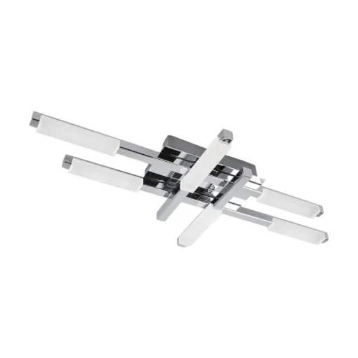 Lindby LED plafondlamp Patrik, 62 cm, 6-lamps, chroom, IP44
