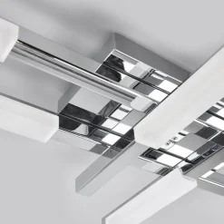 Lindby LED plafondlamp Patrik, 62 cm, 6-lamps, chroom, IP44