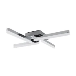 Lindby LED plafondlamp Patrik, 59 cm, 4-lamps, chroom, IP44