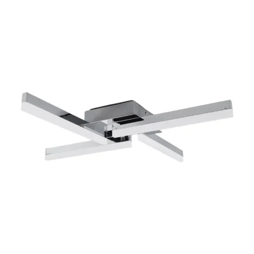 Lindby LED plafondlamp Patrik, 59 cm, 4-lamps, chroom, IP44