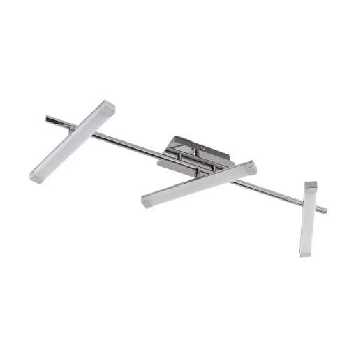Lindby LED plafondlamp Pilou, 3-lamps, dimbaar, chroom