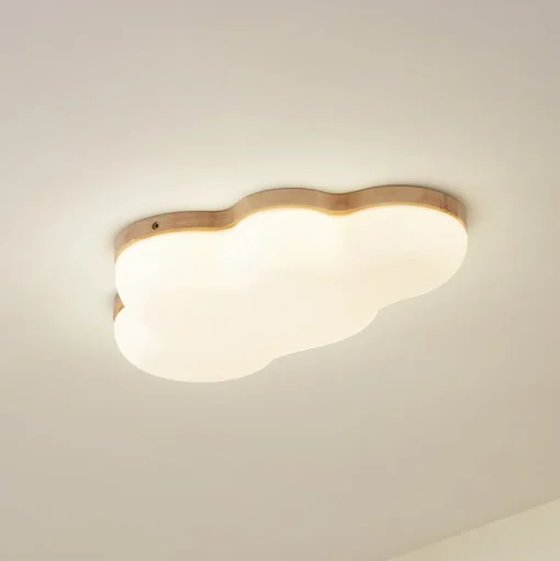 Lindby LED plafondlamp Pilvi, kunststof, wolk, 50 cm