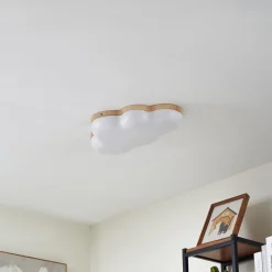 Lindby LED plafondlamp Pilvi, kunststof, wolk, 50 cm