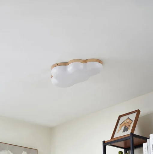 Lindby LED plafondlamp Pilvi, kunststof, wolk, 50 cm