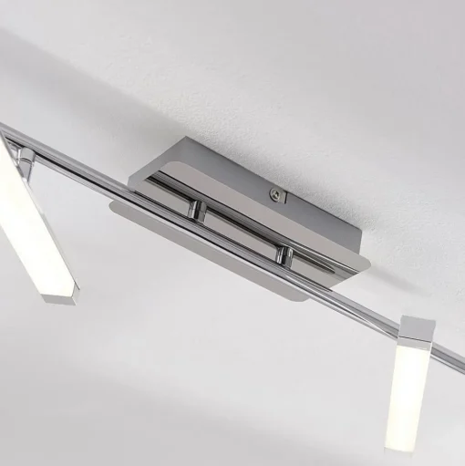 Lindby LED plafondlamp Pilou, 6-lamps, dimbaar, chroom