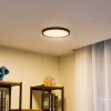 Lindby LED plafondlamp Pravin, Ø 30 cm, 3.000 K, zwart