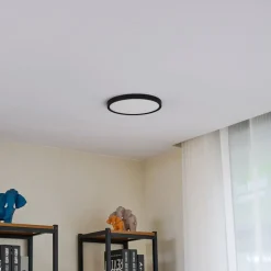 Lindby LED plafondlamp Pravin, Ø 23 cm, 3.000 K, zwart