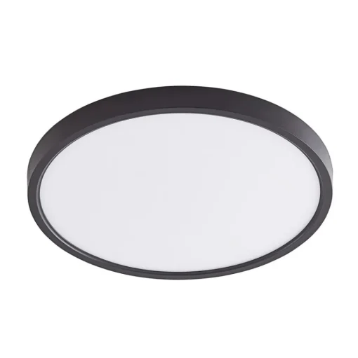 Lindby LED plafondlamp Pravin, Ø 23 cm, 3.000 K, zwart