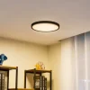 Lindby LED plafondlamp Pravin, Ø 40 cm, 3.000 K, zwart