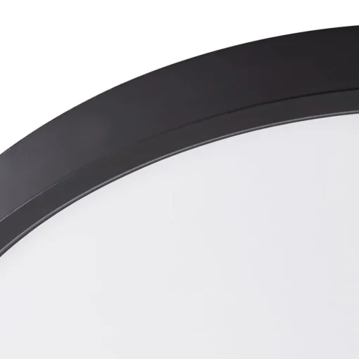 Lindby LED plafondlamp Pravin, Ø 40 cm, 3.000 K, zwart