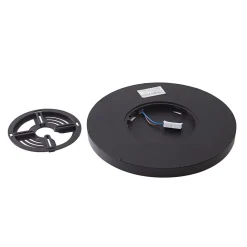 Lindby LED plafondlamp Pravin, Ø 40 cm, 3.000 K, zwart