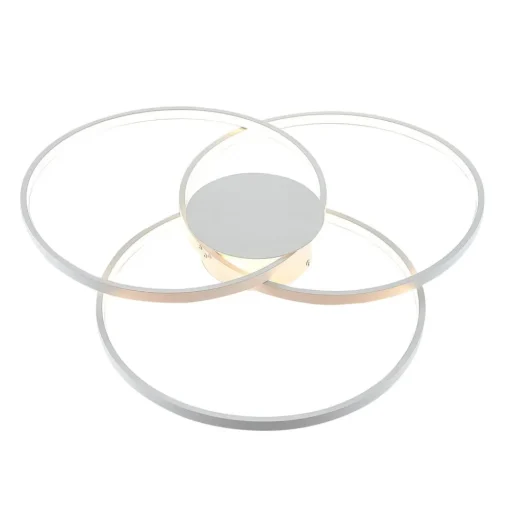 Lindby LED plafondlamp Riley, wit, metaal, 80 cm, dimbaar