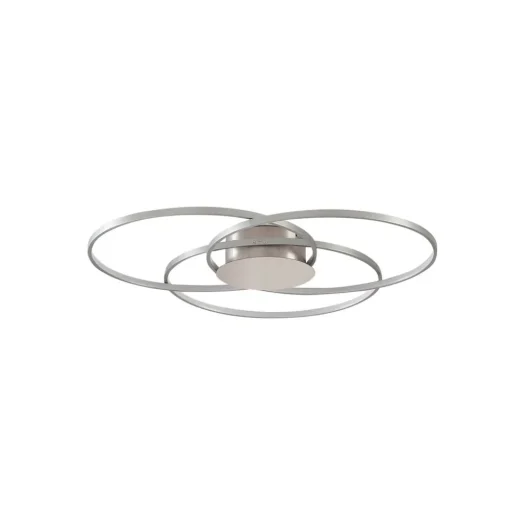 Lindby LED plafondlamp Riley, aluminiumkleurig, metaal, dimbaar