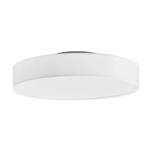 Lindby LED plafondlamp Saira, Ø 40 cm, wit, textiel