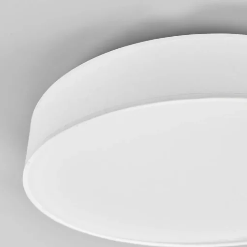 Lindby LED plafondlamp Saira, Ø 40 cm, wit, textiel