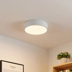 Lindby LED plafondlamp Simera, Ø 30cm, wit, metaal