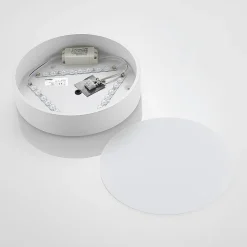 Lindby LED plafondlamp Simera, Ø 30cm, wit, metaal