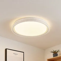 Lindby LED plafondlamp Sleya Ø 50 cm, wit, CCT, dimbaar