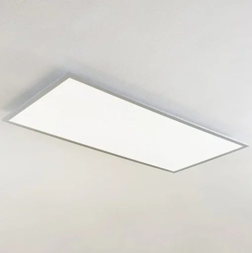 Lindby LED plafondlamp Zento, 120 cm, zilver, 4.000 K