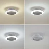 Lindby LED plafondventilator Mamuti, zilver, stil, Ø 55 cm