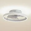 Lindby LED plafondventilator Momitu, wit, aluminium, Ø 50 cm