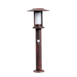 Lindby LED sokkellamp Pavlos, 55 cm, roestkleurig, sensor