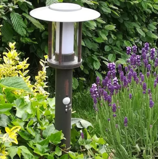 Lindby LED sokkellamp Pavlos, 55 cm, roestkleurig, sensor