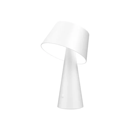 Lindby LED solar tafellamp Lirinor, wit, kunststof, Ø 13cm