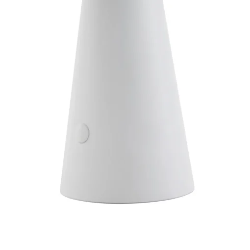 Lindby LED solar tafellamp Lirinor, wit, kunststof, Ø 13cm