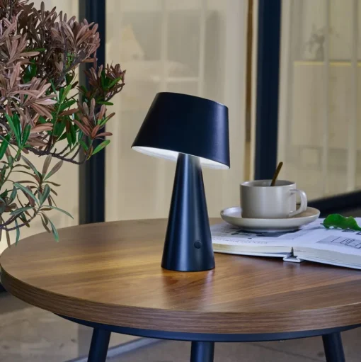 Lindby LED solar tafellamp Lirinor zwart kunststof 13 cm