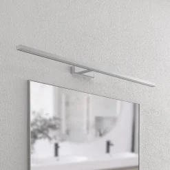 Lindby LED spiegellamp Jukka, 120 cm, chroom, metaal, IP44