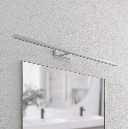 Lindby LED spiegellamp Jukka, 120 cm, chroom, metaal, IP44
