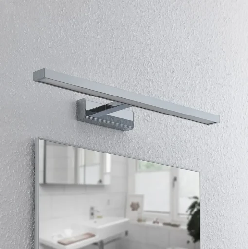 Lindby LED spiegellamp Jukka, 60 cm, chroom, metaal, IP44