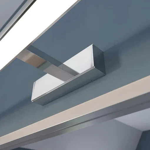 Lindby LED spiegellamp Jukka, 90 cm, chroom, metaal, IP44