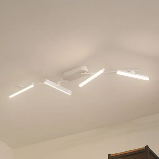 Lindby LED spot Eldrin, wit, 4-lamps, lichtstrip