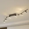 Lindby LED spot Eldrin, zwart, 6-lamps, lichtstrip