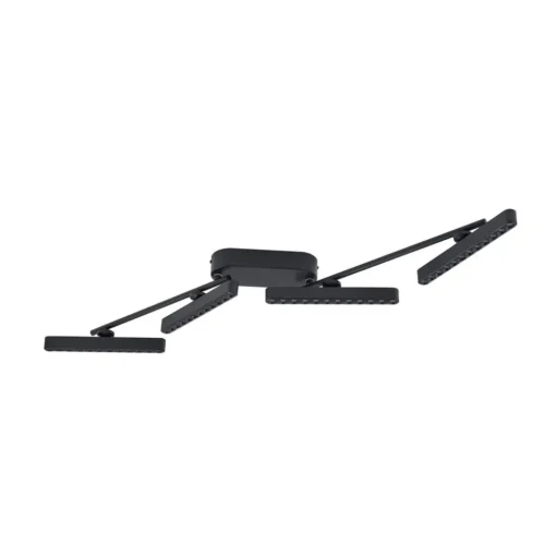 Lindby LED spot Eldrin, zwart, 4-lamps, lichtpunten