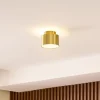 Lindby LED spot Nivoria, 11 x 9 cm, goudkleurig, metaal