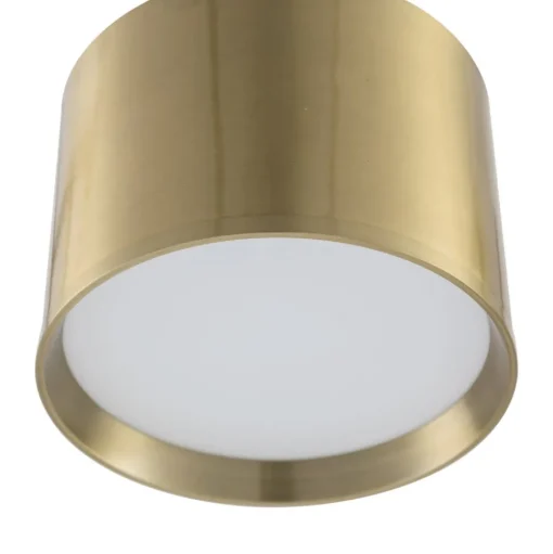 Lindby LED spot Nivoria, Ø 12 cm, goudkleurig, metaal