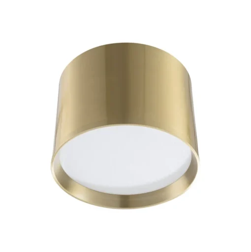 Lindby LED spot Nivoria, Ø 12 cm, goudkleurig, metaal