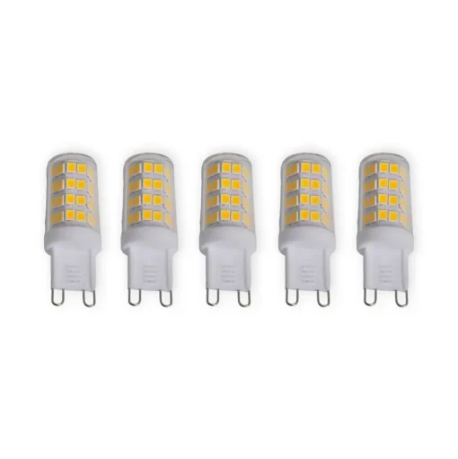 Lindby LED stiftlamp, set van 5, G9, 3 W, helder, 3.000 K
