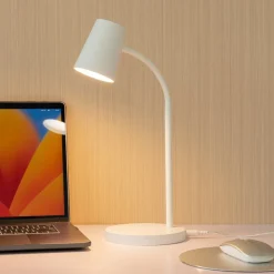 Lindby LED tafellamp Ailina, hoogte 36 cm, wit, dimbaar