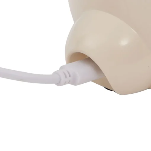 Lindby LED tafellamp Haas, beige, kunststof,CCT,hoogte39cm