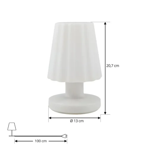 Lindby LED tafellamp Jovem, wit, kunststof, RGB