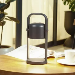 Lindby LED tafellamp Kalevi, zwart, aluminium, CCT