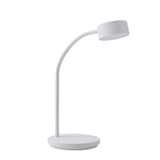 Lindby LED tafellamp Maori, wit, metaal, CCT, dimbaar