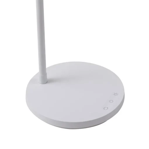 Lindby LED tafellamp Maori, wit, metaal, CCT, dimbaar