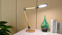 Lindby LED tafellamp Nyxaris, goud, metaal, CCT, 50 cm