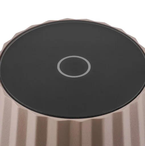 Lindby LED tafellamp op accu Esali, beige, metaal, IP65