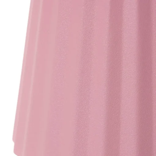 Lindby LED tafellamp op accu Esali, roze, metaal, IP54